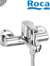 ? Comprar Roca: Monomando para baño-ducha L20 Ref: A5A0109C02. con inversor automático, ducha de mano, flexible de 1,70 m