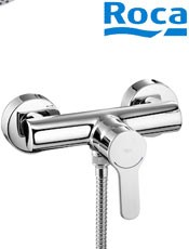 ? Comprar Roca: Monomando para ducha L20 Ref: A5A2009C02. con ducha de mano, flexible de 1,50 m. y soporte de ducha