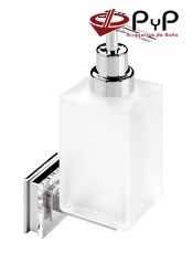  Dosificadores de jabón RUBI RU-99 PyP.Colocación: Con tornillos ó Adhesivo SEALANT 6x20,5x9,5 cm Latón, Zámak y Metacrilato 