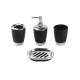 Set 4 piezas CALIA Negro/Cromo Ref. AC-344 NE