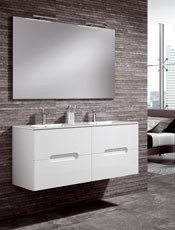 Mueble baño 120 cm - 4 cajones y lavabo doble seno AZO ¡Envíos gratis!