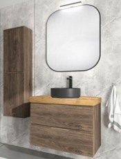 Podría interesarte este último modelo de mueble June suspendido Inve. Muebles de baño con lavabo y espejo con luz