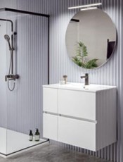 ▷ Mueble Nordic suspendido Orddoñez. Muebles de baño con lavabo ceramica.