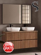 Muebles baño Etna con doble lavabo sobreponer