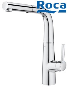 SYRA de Roca: Grifo de cocina de lujo con caño extraíble giratorio