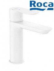 CALA Monomando blanco para lavabo con cuerpo liso, Cold Start Roca A5A326EB00