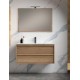 los muebles con lavabo Laura suspendidos fusionan diseño minimalista con funcionalidad. 