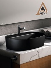 Lavabo FURNAS NEGRO MATE sin Rebosadero Porcelana