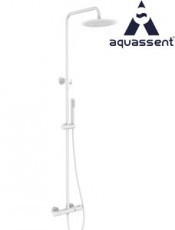 Sumérgete en la modernidad: Descubre la elegancia de la columna de ducha termostática Iris Bianca de ducha Aquassent