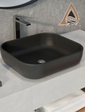 Lavabo HORUS NEGRO MATE Porcelana.