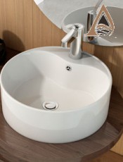 Lavabo ROUND Mini con rebosadero Porcelana