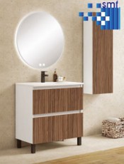 Mueble de baño Tabarca con 2 cajones y patas, diseño moderno y funcional para optimizar tu espacio de baño