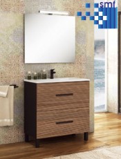 Moderno mueble de baño Madrid con 2 cajones y patas: diseño funcional, elegante y perfecto para baños pequeños