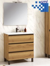 Mueble de baño Huelva 3 cajones: diseño moderno, amplio espacio de almacenamiento y estilo funcional para baños actuales