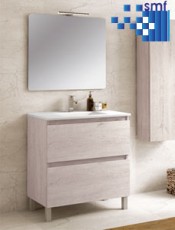 Moderno mueble de baño Tabarca con 2 cajones, diseño elegante y funcional ideal para optimizar tu espacio.