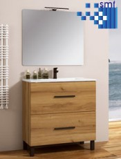 Mueble de baño Madrid con 2 cajones, diseño moderno y elegante, ideal para optimizar el espacio y aportar estilo