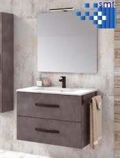 Mueble de baño Ávila, diseño suspendido con 2 cajones. Elegancia moderna y funcionalidad para espacios reducidos