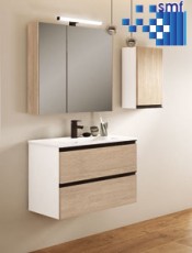 Mueble de baño Mallorca suspendido, diseño moderno y funcional con 2 cajones, ideal para optimizar espacio y estilo