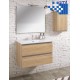 Mueble de baño Mallorca suspendido de 2 cajones, diseño moderno, funcionalidad y estilo para baños contemporáneos