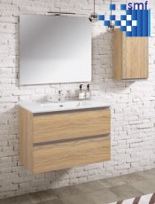 Mueble de baño Mallorca suspendido de 2 cajones, diseño moderno, funcionalidad y estilo para baños contemporáneos