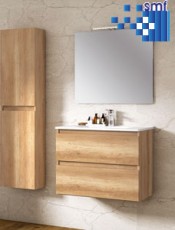 Mueble de baño Valencia, diseño suspendido con 2 cajones; moderno, funcional y perfecto para optimizar espacios