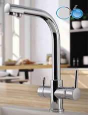 Grifo de cocina para ósmosis: diseño moderno, doble salida para agua filtrada y corriente