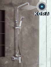 Columna de ducha INDO cromada: diseño elegante, fácil instalación y durabilidad. Ideal para renovar tu baño con estilo