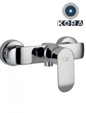 Monomando ducha KOBA cromo, diseño moderno y resistente, perfecto para baños contemporáneos que combinan estilo y calidad.