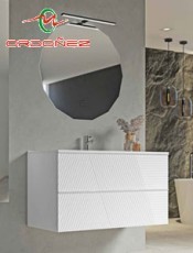 Mueble baño Rayas Suspendido 2 cajones de Muebles Ordoñez: diseño moderno y calidad para tu baño.