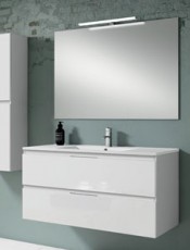 Mueble baño suspendido BOX 2 cajones: Diseño moderno, ahorro de espacio y máxima funcionalidad para tu baño.