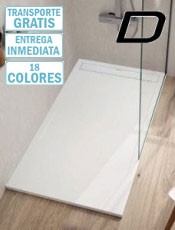 Platos de ducha de resina efecto piedra económicos: diseño moderno, antideslizantes, resistentes y personalizables. ¡Calidad!