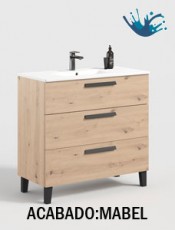 NATALIA Mueble de baño moderno 3 cajones y patas Mabel