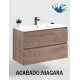 Mueble KLOE suspendido Laminao moderno y elegante, ideal para baños contemporáneos, diseño funcional y minimalista.