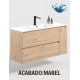 Descubre este funcional mueble Kloe suspendido de melamina. ¿donde comprar muebles de baño baratos en Madrid?