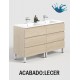 KLOE Mueble de baño 6 cajones con patas doble seno melamina