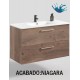 NEOS Mueble de baño con lavabo suspendido 2 cajones Niagara
