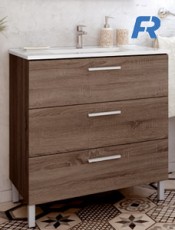 Grandes descuentos en este original modelo de mueble Menorca patas al suelo Adebu. Muebles de baño para baños pequeños.