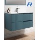 El elegante conjunto de muebles de baño suspendidos Cecilia con lavabo. Su diseño moderno y funcional
