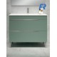 Mueble de Baño moderno SIMBOL con patas Verde