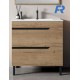 Mueble de Baño SIMBOL 2 Cajones con patas Roble Ostippo