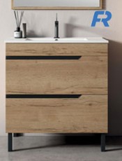 Mueble de Baño SIMBOL 2 Cajones con patas Roble Ostippo