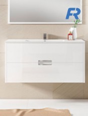 Muebles de lavabo LARA Suspendido Blanco Brillo