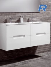 Se el primero en conocer este increíble mueble Cabo suspendido Blanco. Muebles de baño con dos senos