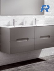 Mueble CABO Suspendido Doble Seno Gris Plata