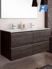 ... Mueble de baño MOTRIL Suspendido doble seno Ebony