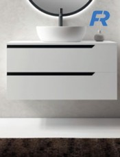 Mueble de baño suspendido KIRA sobreponer Blanco Mate