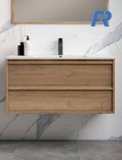 Muebles con lavabo moderno suspendido LAURA Roble Ostippo