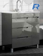 Compra este último modelo de mueble Noa con patas al suelo Gris Plata. Muebles de baño ultimas tendencias.