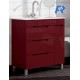 Mueble de baño NOA 3 cajones y 1 puerta. Burdeos