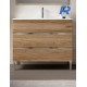 ...Mueble de baño con patas MONZA 3 Cajones Natural Nebraska